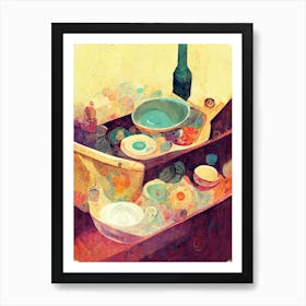 Kitchen Sink Surreal Oil Painting Art Print