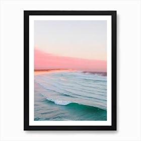 Merewether Beach, Australia Pink Photography 2 Art Print