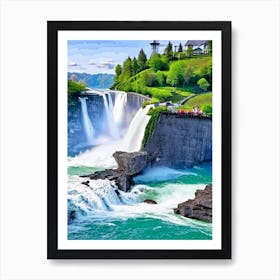 Rhine Falls, Switzerland Majestic, Beautiful & Classic (2) Art Print