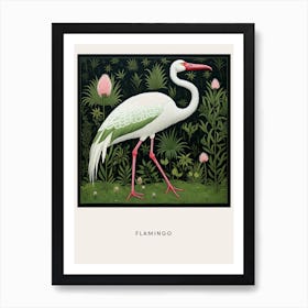 Ohara Koson Inspired Bird Painting Flamingo 1 Poster Art Print