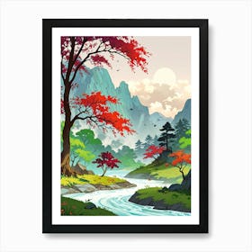 Asian Landscape 4 Art Print