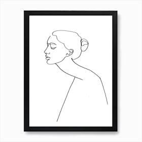 Alone Line Art Print