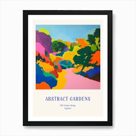 Colourful Gardens Rhs Garden Wisley United Kingdom 4 Blue Poster Art Print