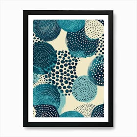 Blue Polka Dots 4 Art Print