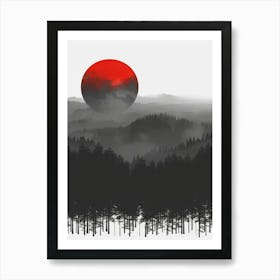 Red Sun In The Sky 1 Art Print