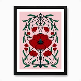 Deco Poppy Art Print