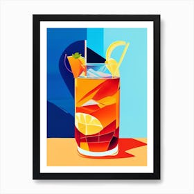Long Island Iced Tea Pop Matisse Cocktail Poster Art Print