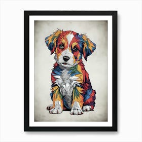 Rainbow Puppy Art Print