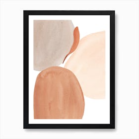 Blush Watercolor Abstract Art Print