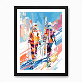 Aspen Snowmass   Colorado Usa, Ski Resort Illustration 1 Art Print