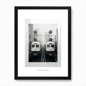 Poster Of Tokyo, Japan, Black And White Old Photo 4 Art Print