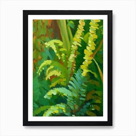 Common Horsetail Fern Cézanne Style Art Print