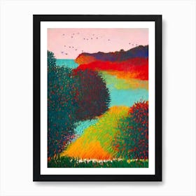 Tanjung Puting National Park Indonesia Abstract Colourful Art Print