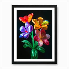 Bright Inflatable Flowers Hellebore 3 Art Print