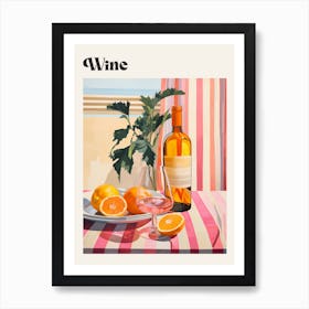 Wine Retro Cocktail Poster Affiche