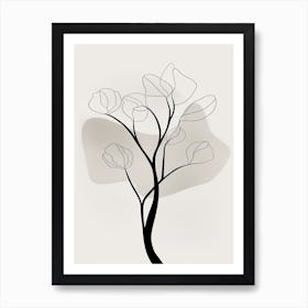 Tree Line Art Abstract 3 Art Print