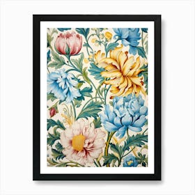 Floral Wallpaper 211 Art Print