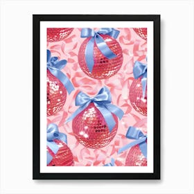 Coquette Disco Balls 5 Pattern Art Print