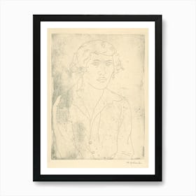 Portrait Of A Woman, Mikuláš Galanda Art Print