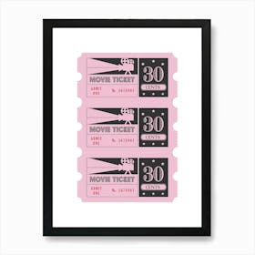 Movie Ticket 1 Art Print