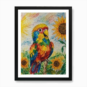 Colorful Parrot 17 Art Print