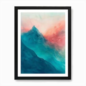 Abstract Mountain Painting 2 Art Print