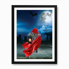 Puss In Red Velvet Art Print