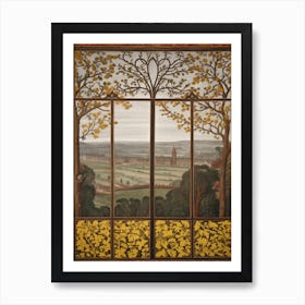 Window View Of Copenhagen Denmark In The Style Of William Morris 3 Art Print