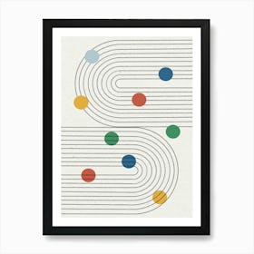 Dots Retro Mid Century Modern Art Print