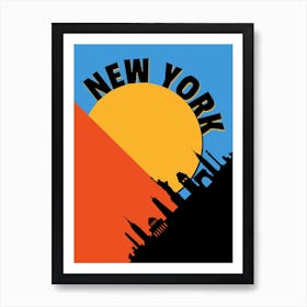 City Lines New York PopArt Abstrait Art Print