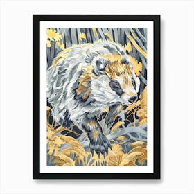 Badger Precisionist Illustration 1 Art Print