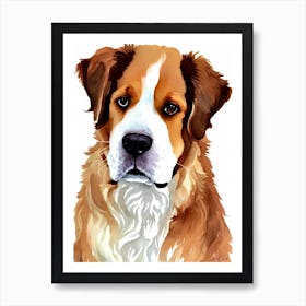 Clumber Spaniel 3 Watercolour Dog Art Print