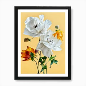 White Peonies 1 Art Print