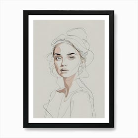 Woman'S Face 10 Art Print