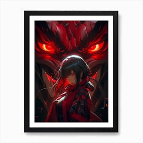 Anime Demon Art Print