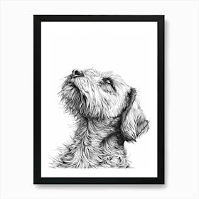 Petit Basset Griffon Vendeen Dog Line Sketch Art Print