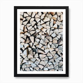 Wood Pile Background 1 Art Print