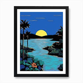 Minimal Design Style Of Bali, Indonesia 3 Art Print