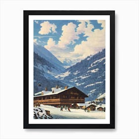 Sölden, Austria Ski Resort Vintage Landscape 2 Skiing Poster Art Print