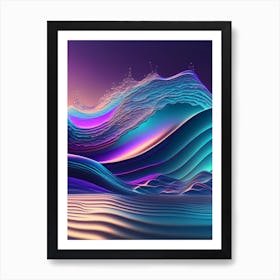 Waves, Waterscape Holographic 1 Art Print