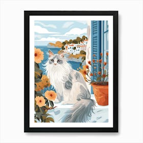 Niccheyne Storybook Illustrations Of Laperm Cat In The Style Art Print