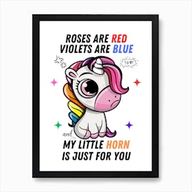 Roses Are Red Violets Are Blue Art Print