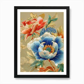 Japanese Flower Painting 3 Art Print