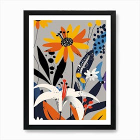 Abstract Floral Painting 11 Art Print