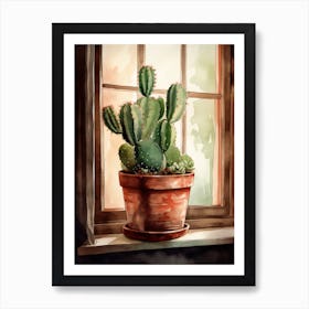 Bishops Cactus Window 3 Art Print