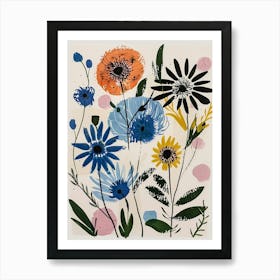 Painted Florals Nigella 4 Art Print