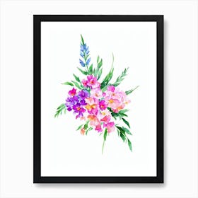 Snapdragons Watercolour Flower Art Print