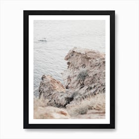 Coastal Textures, Santorini 1 Art Print