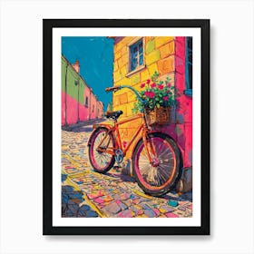 Bicycle With Flowers 2 Art Print