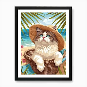 Selkirk Rex Storybook Illustration 1 Art Print